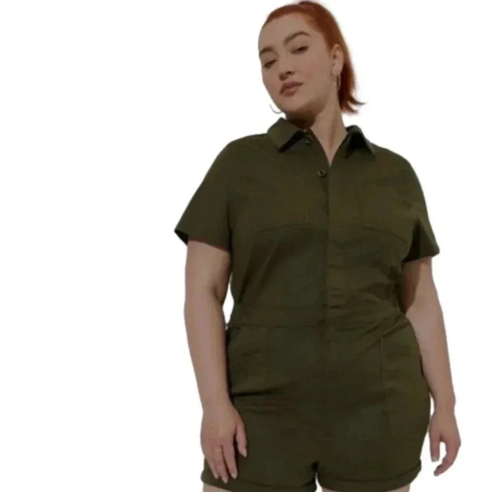 Torrid Green Twill Plus Size Jumper Size 18